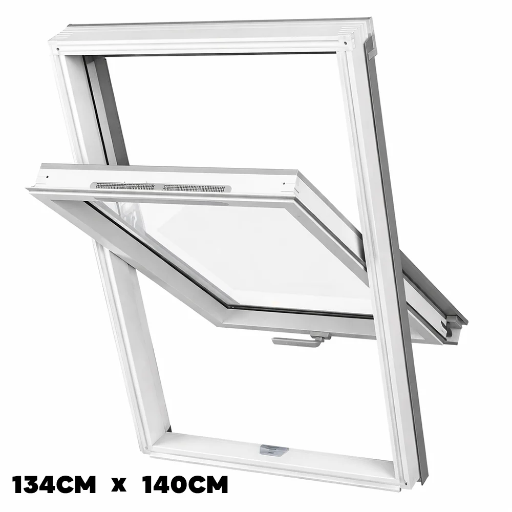 Dakea Good White Roof Window Centre Pivot 134cm x 140xm KAV U8A B910
